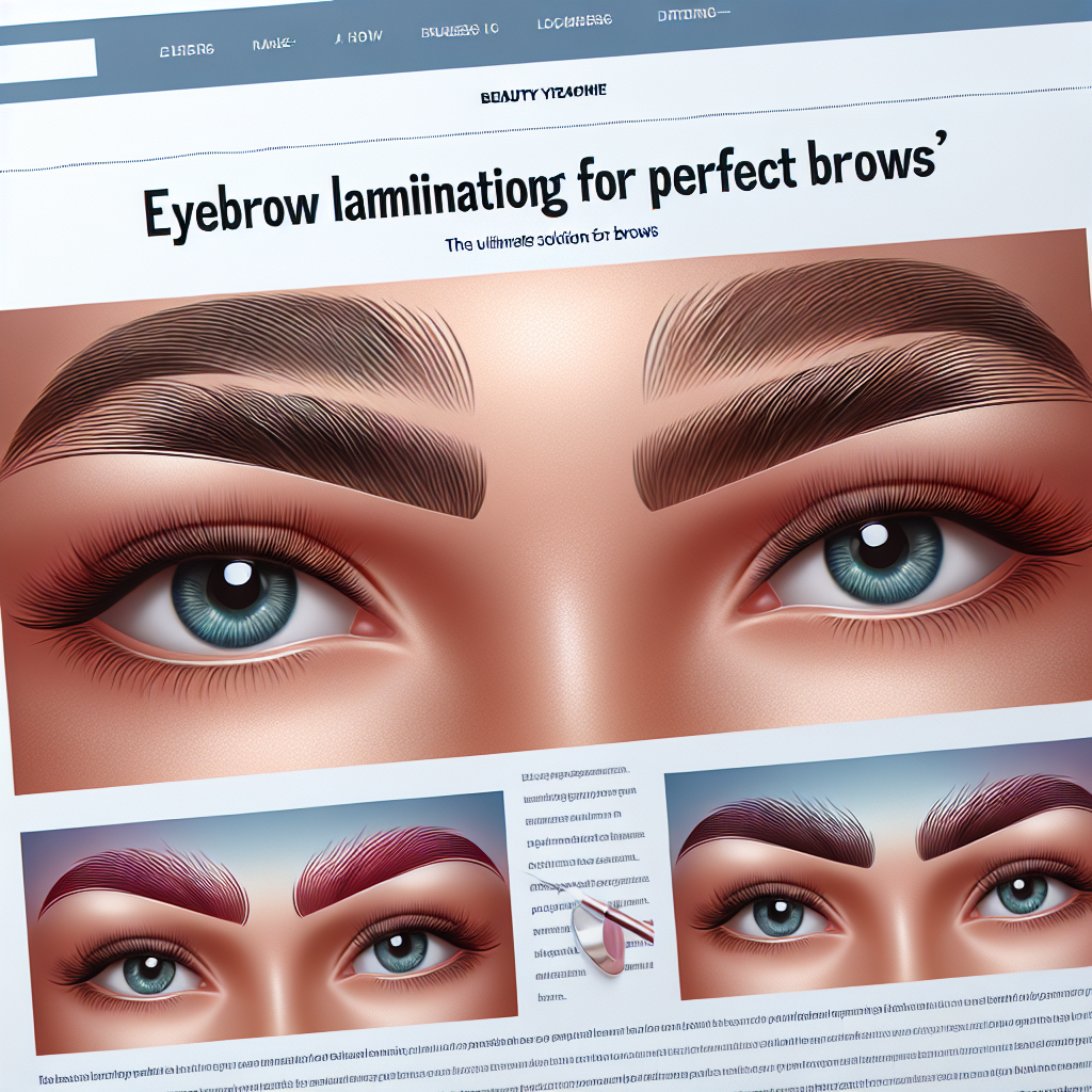 Oppnå perfekte bryn: velg brynslaminering i dag! – illustration